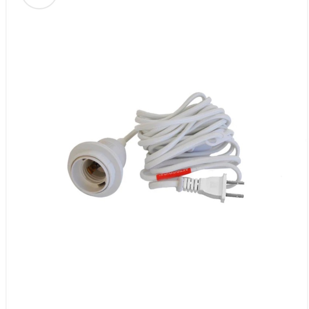 Artecnica Lighting 15ft White Pendant Light Socket Cord Set with Plug - Picture 3 of 6